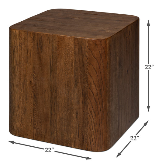 Vera Oak Block Table