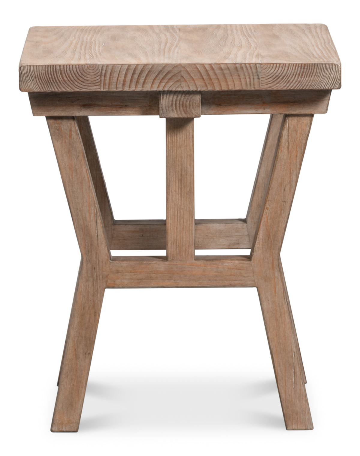 Geneva Square Rustic Farmhouse Side Table