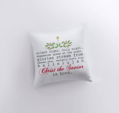 Silent Night Merry Christmas Pillow Cover