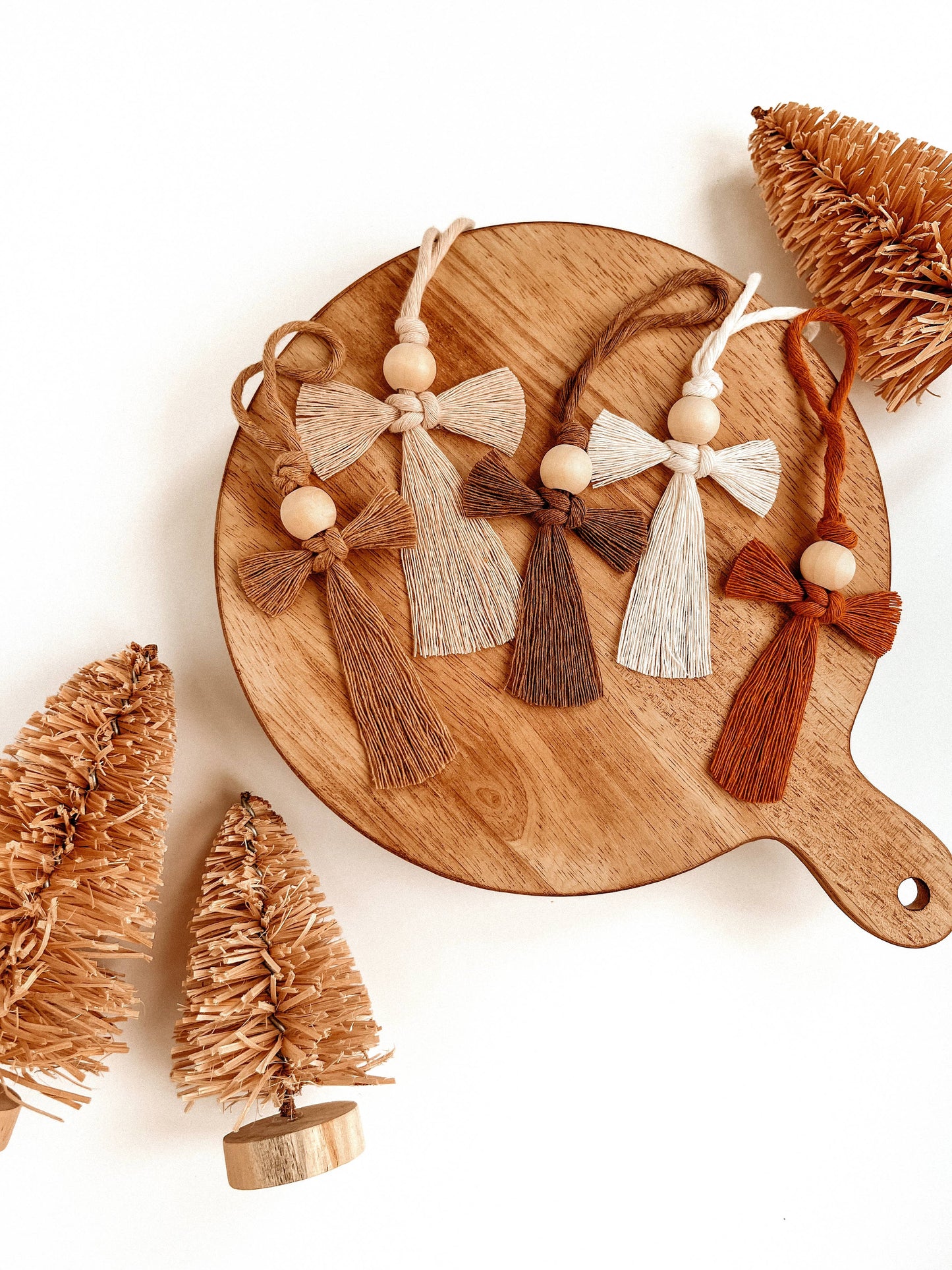 Macrame Ornament Angel in White