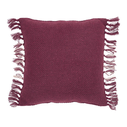 Eston Burgundy Tan Plaid Pillow