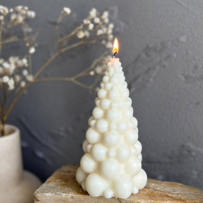 Bubble Christmas Tree Candle Small