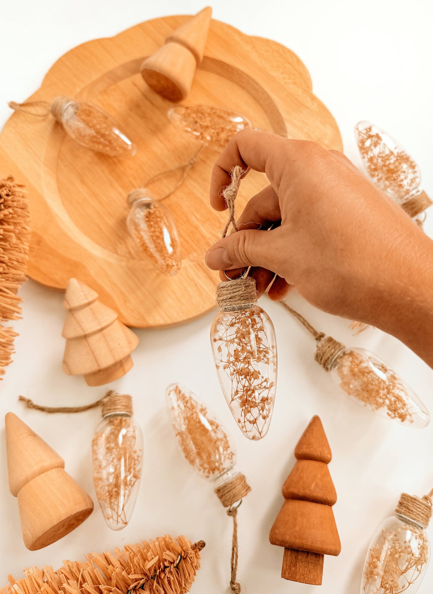 Dried Floral Bulb Ornaments