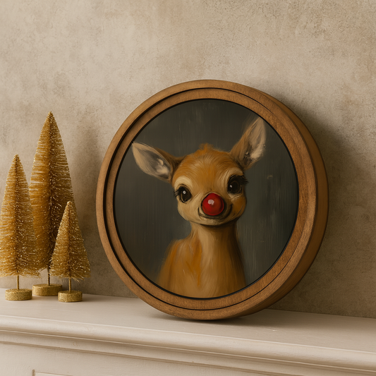 Rudolph Framed Holiday Art