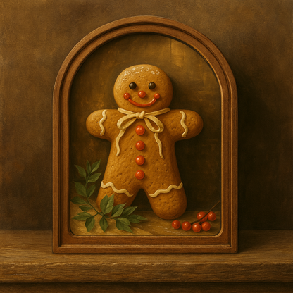 Arch Top Gingerbread Man Framed Art