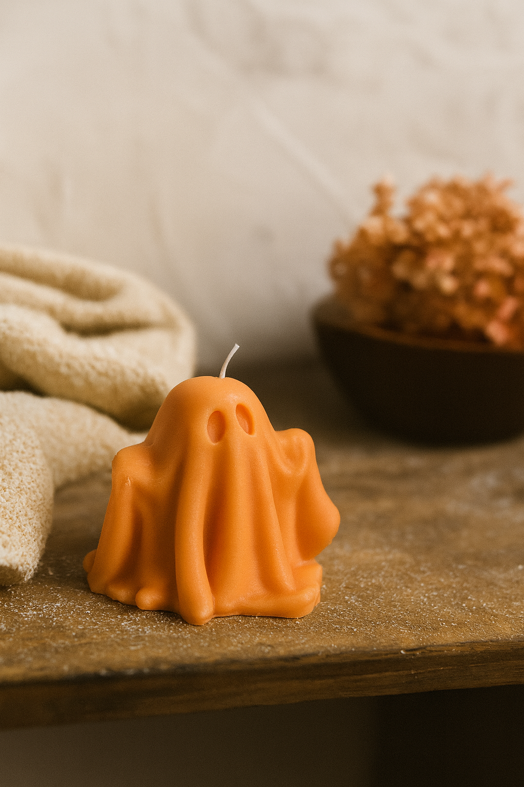 Ghostly Night Candles in Pumpkin