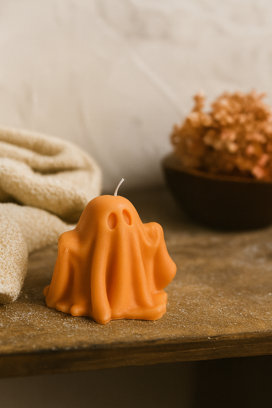 Ghostly Night Candles in Pumpkin