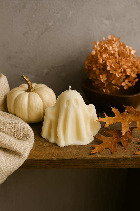 Ghostly Night Candles in White