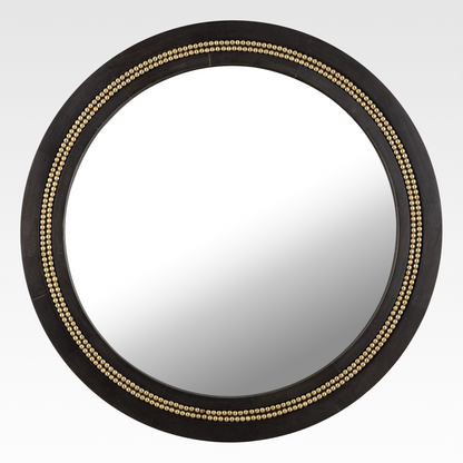 Aurelia Round Wall Mirror in Black