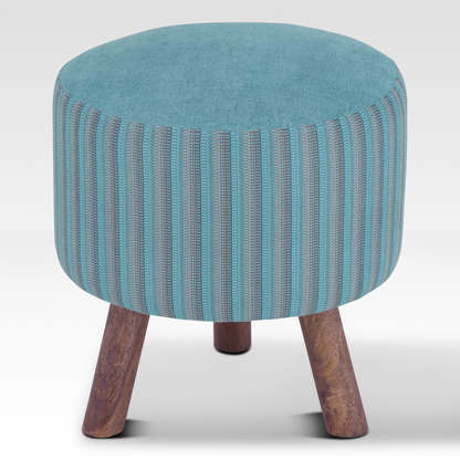 Pebble Ottoman in Ocean Jade