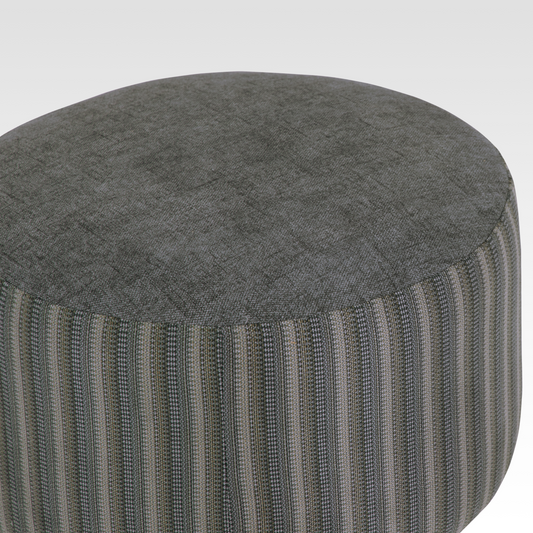 Pebble Ottoman in Charcoal