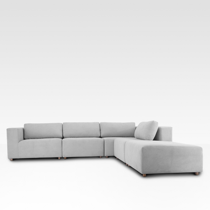 Sage Sectional Sofa in Raw Silk