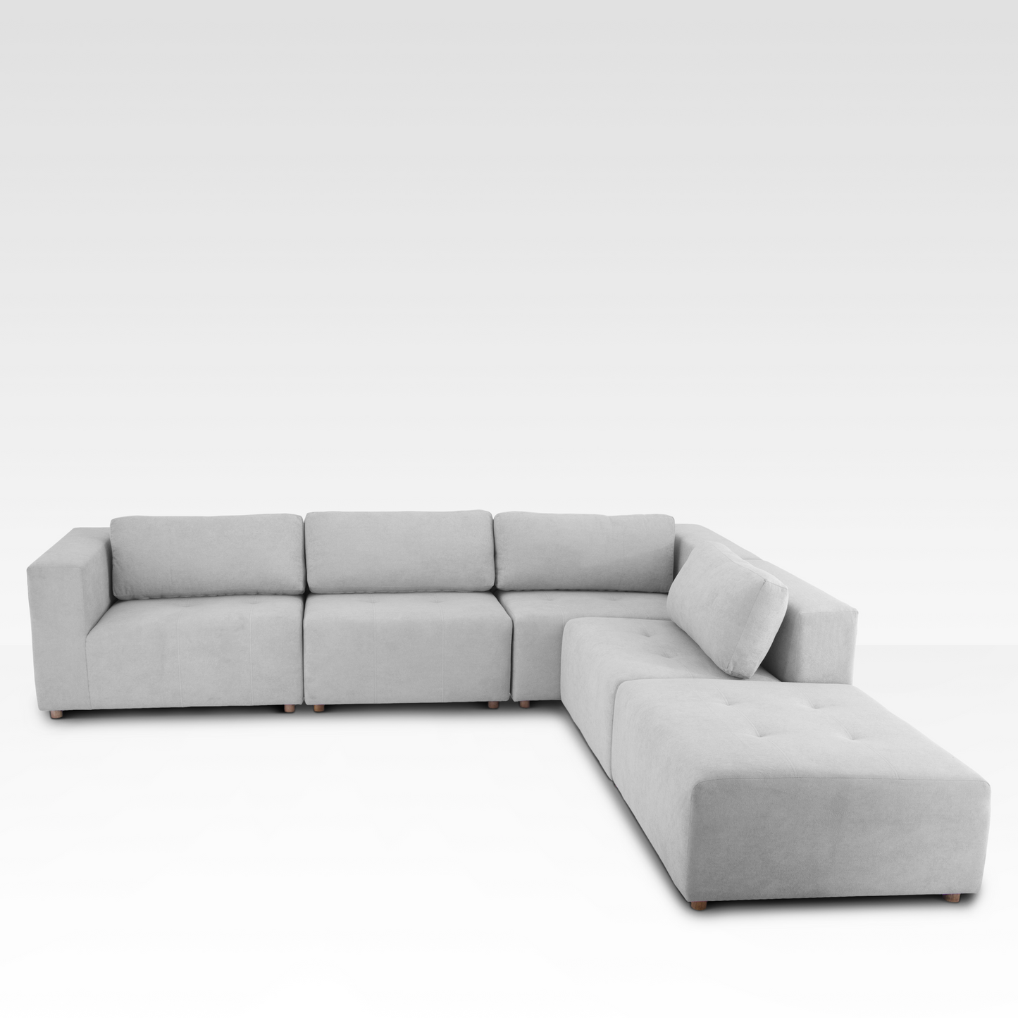 Sage Sectional Sofa in Raw Silk