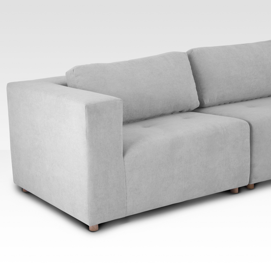 Sage Sectional Sofa in Raw Silk