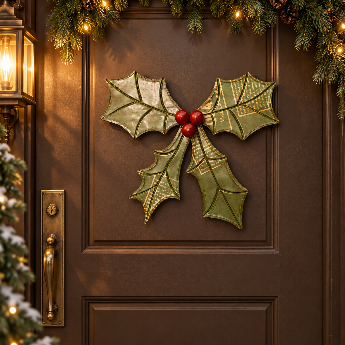 Holly Leaf & Berry Wall & Door Hanger