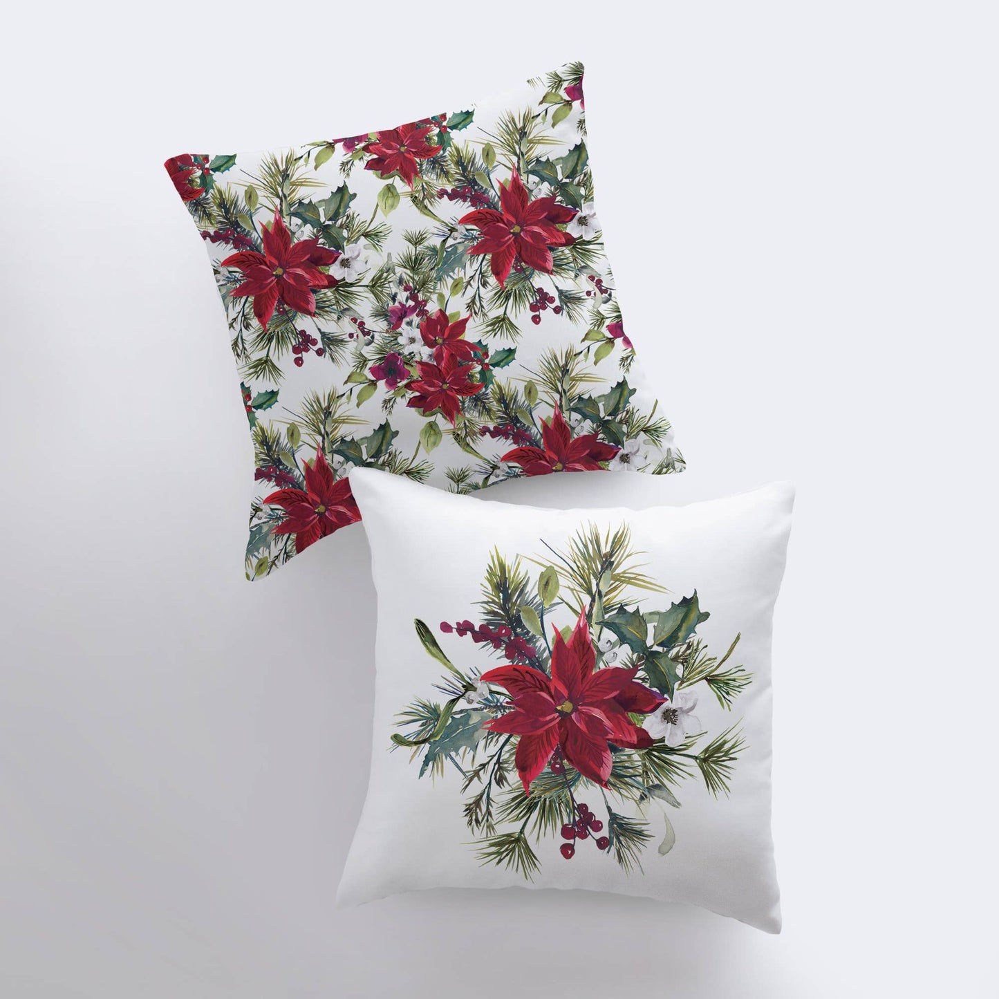 Poinsettia Bloom Handcrafted Pillow