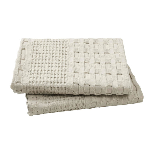 Waffle Weave Natural Queen Sham Set of 2