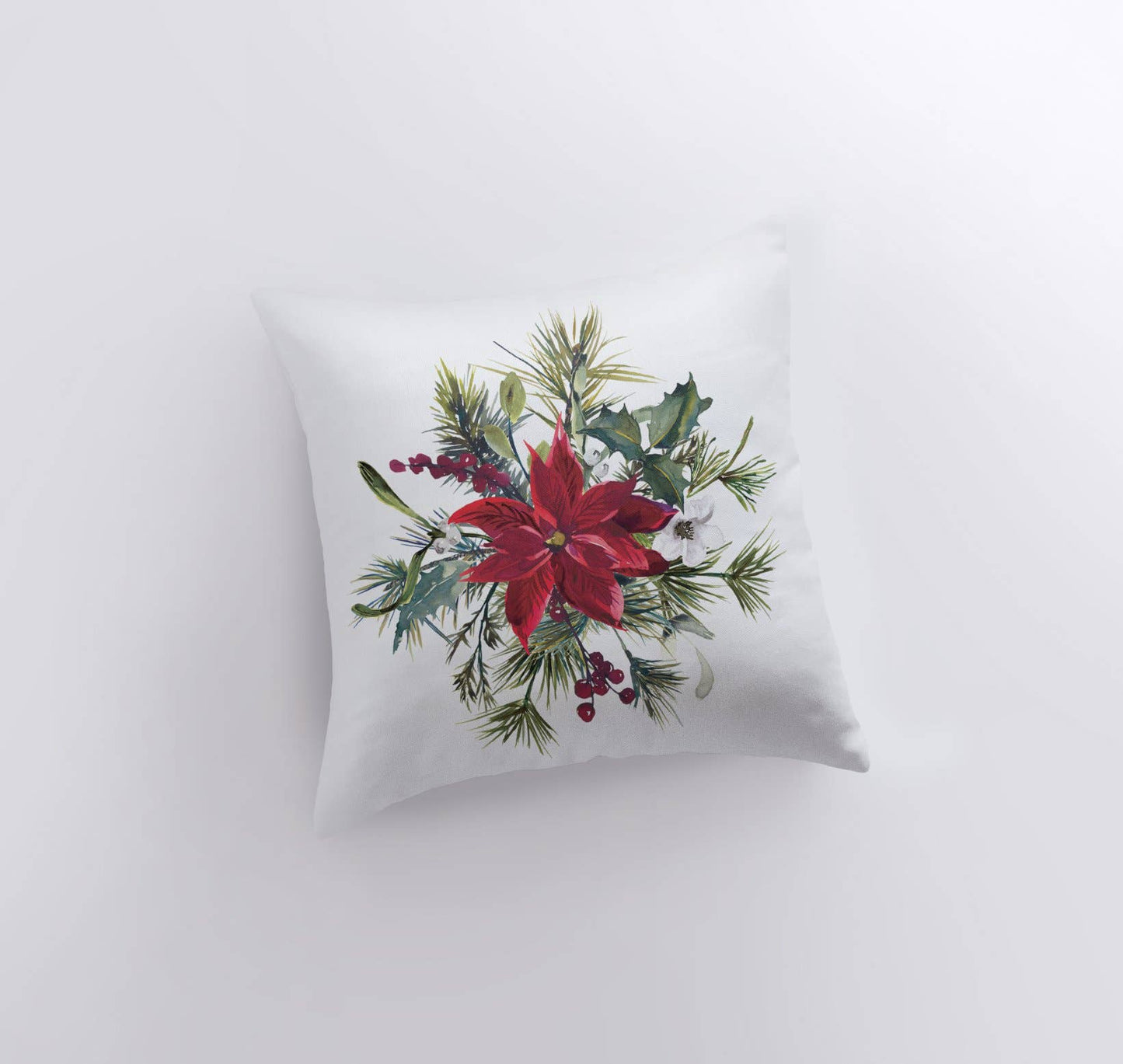 Poinsettia Bloom Handcrafted Pillow