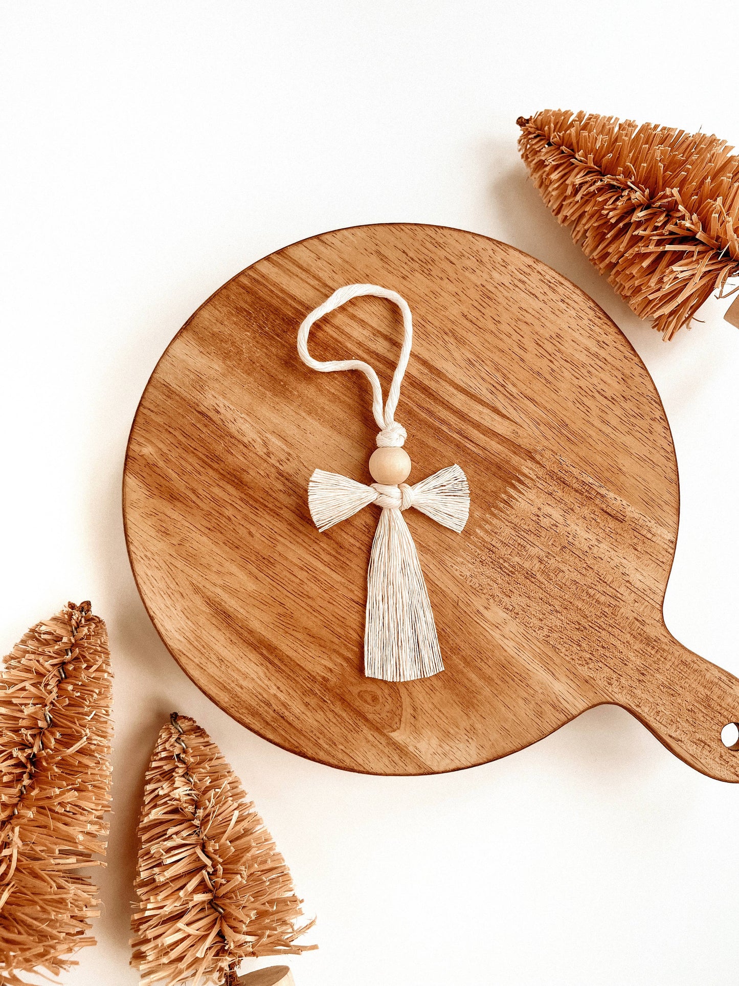 Macrame Ornament Angel in Honey