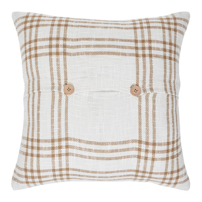 Wheat Plaid Pumpkin Decorative Throw Pillow