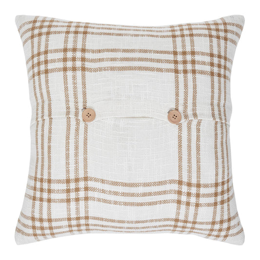 Wheat Plaid Pumpkin Decorative Throw Pillow
