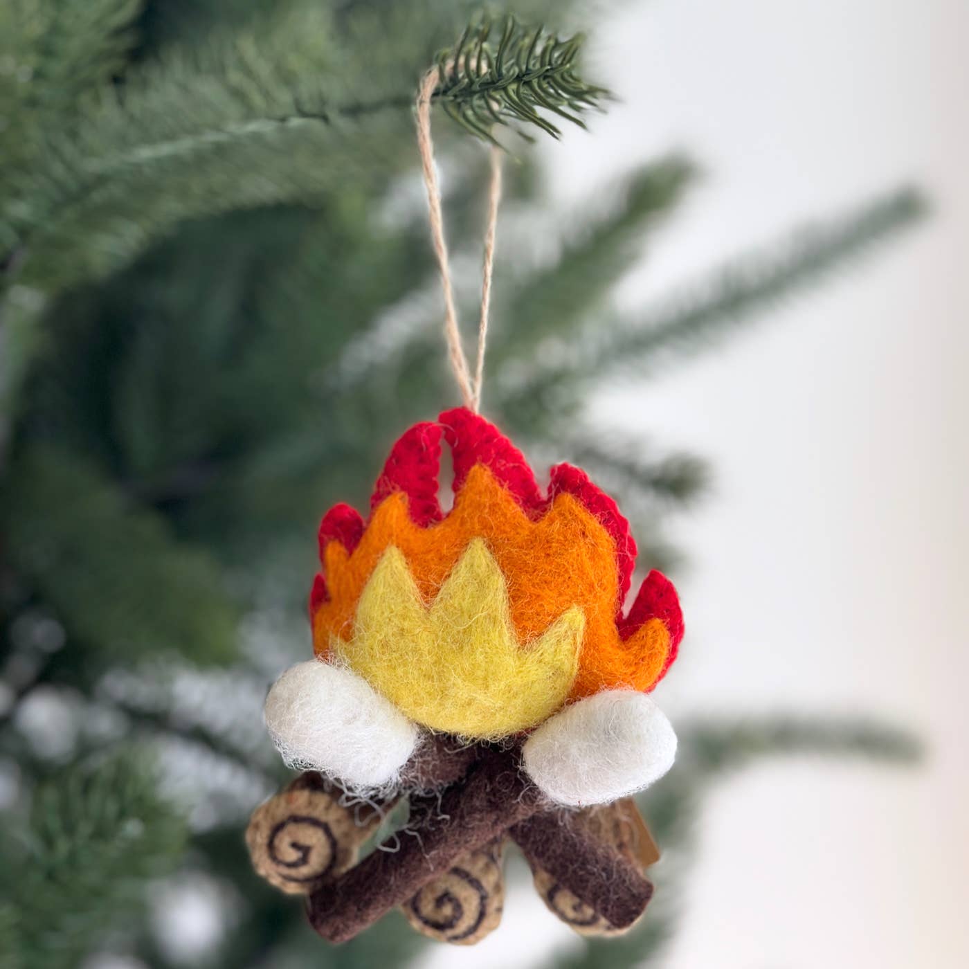 Handcrafted Felt Campfire Ornament