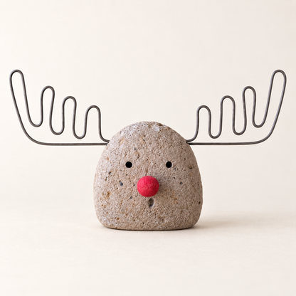 Rock And Wire Antler Rudolph Reindeer