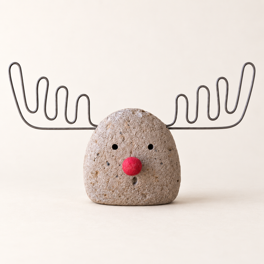 Rock And Wire Antler Rudolph Reindeer